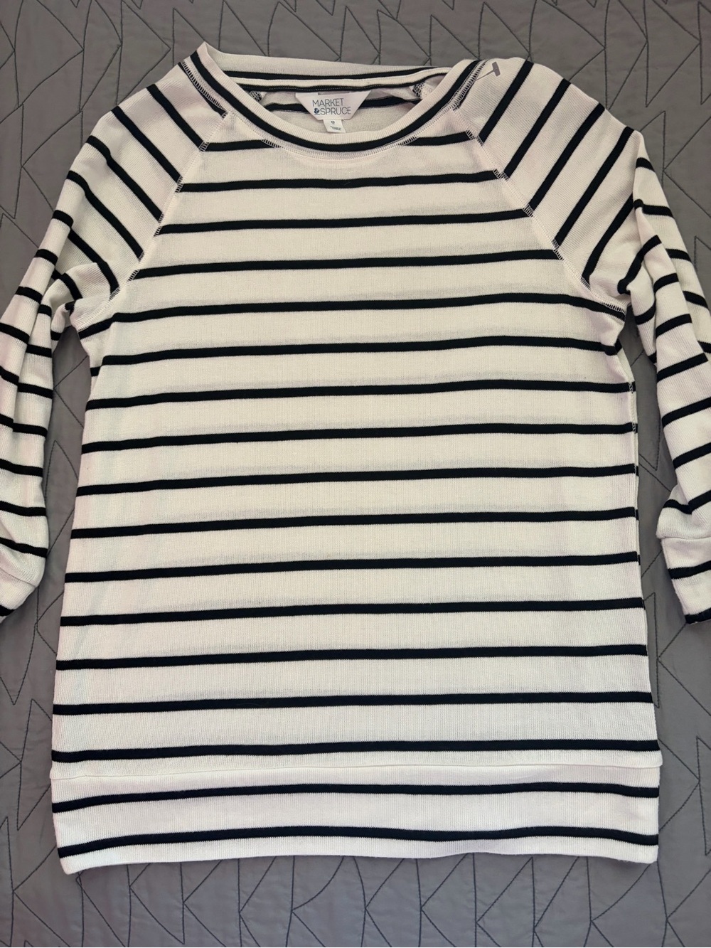 Market and Spruce Knit Top Black/White